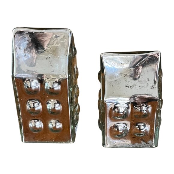 Crate & Barrel Mercury Glass Houses Decor NEW - Picture 1 of 6